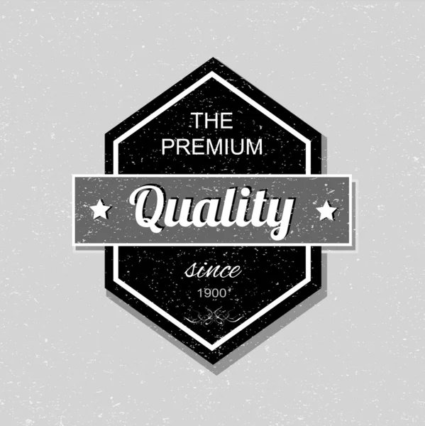 Vector retro label sticker for premium quality product — Stock Vector