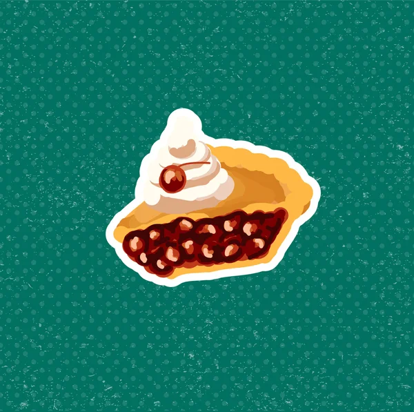 Vector dessert sticker op achtergrond Stockvector