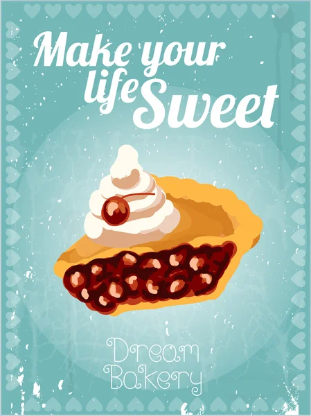 Dessert bakery greeting card design commercial Stock Vector
