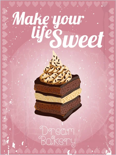 Dessert bakery greeting card design commercial Vector Graphics