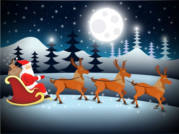 Christmas Santa background — Stock Vector