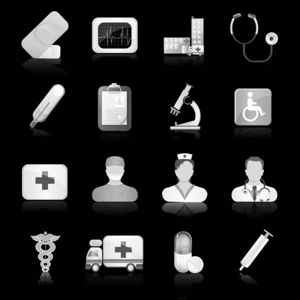 Quality medical icons set Royalty Free Stock Vectors