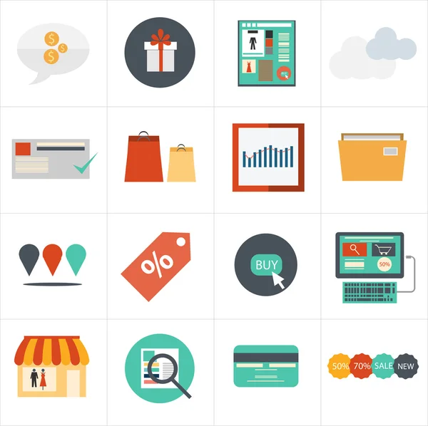 Shopping Icon Set — Stock Vector