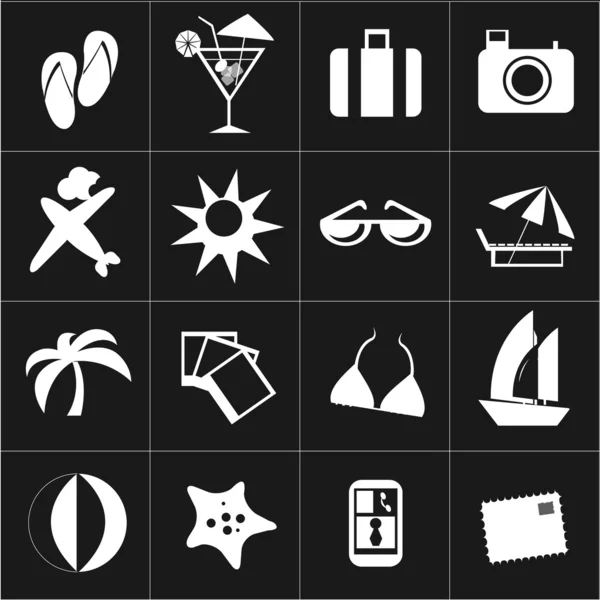 Turizm Icon set — Stok Vektör