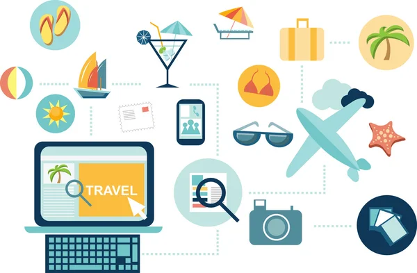 Travel icons set — Stock Vector