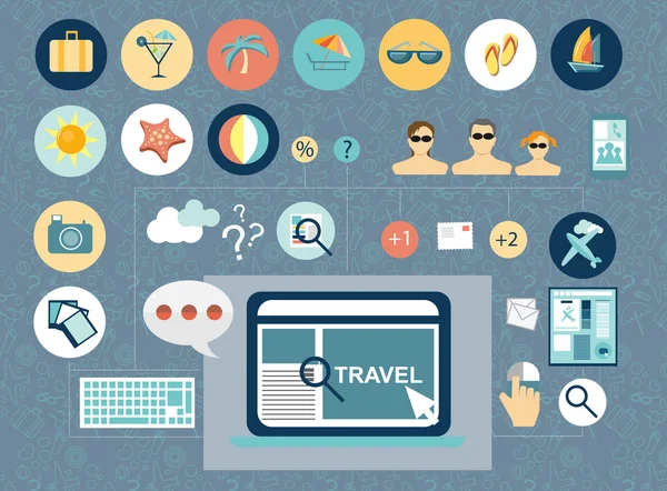 Travel icons set — Stock Vector