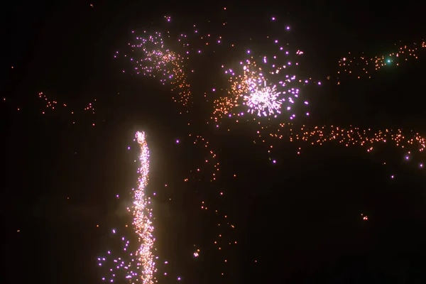 Absztrakt Elmosódott Gyönyörű Tűzijáték Háttér Számára Színes Tűzijáték Ünneplésre Ünnepi — Stock Fotó