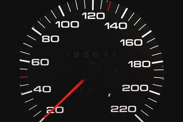 Ταχύμετρο Αυτοκίνητο Αυτοκίνητο Ταμπλό Dashboard Λεπτομέρειες Λυχνίες Ένδειξης Dashboard Speedometercar — Φωτογραφία Αρχείου