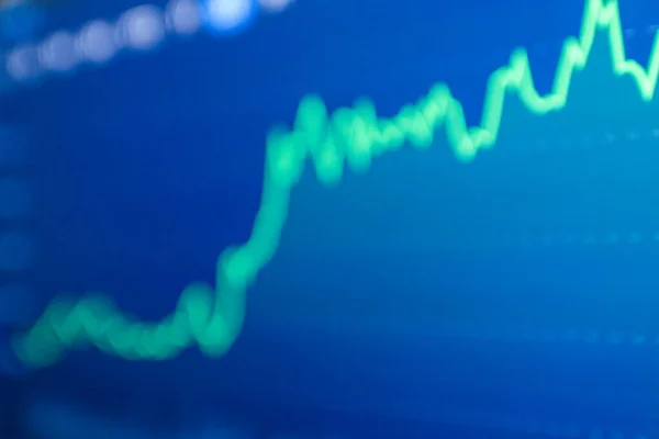 Abstrakte Finanzkurve Blauer Hintergrund Investition Marketingkonzept Verschwommener Hintergrund — Stockfoto