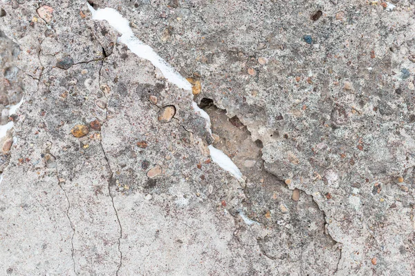 콘크리트 시멘트 그라운드 겨울에는 클로즈업 — 스톡 사진