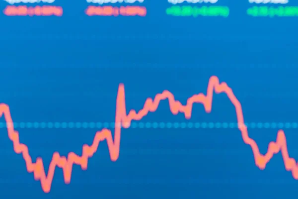 Krisengeschäft Finanzkurve Blauer Hintergrund Investitionen Marketingkrisenkonzept Unscharfer Bildhintergrund — Stockfoto
