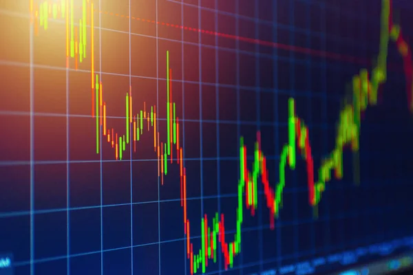 Tägliche Handelspreise Börsendiagramm Zeigt Auf Dem Bildschirm Tägliche Anlegergeschäft Alltag — Stockfoto