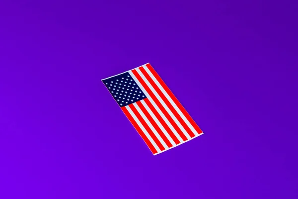 Nationale Vlag Van Verenigde Staten Van Amerika Paarse Veri Peri — Stockfoto