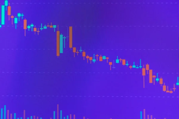 Абстрактный Финансовый Кризис Кривой Фиолетовый Вери Пери Цветовой Фон Инвестиции — стоковое фото
