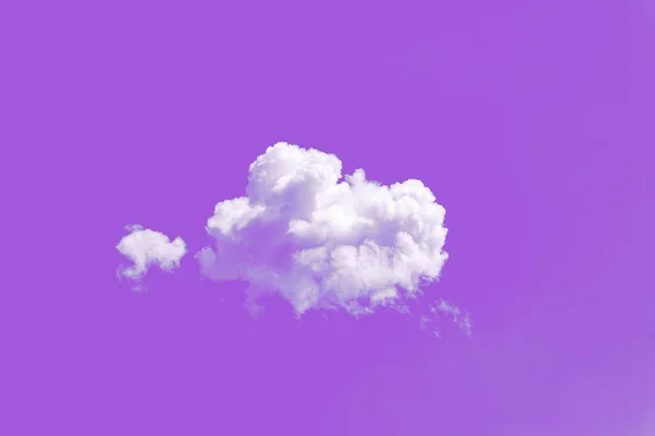 White Fluffy Clouds Pink Purple Sky Background Cloudy White Purple — ストック写真