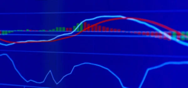 Curva Crisi Finanziaria Astratta Sfondo Blu Investimento Concetto Marketing Sfondo — Foto Stock