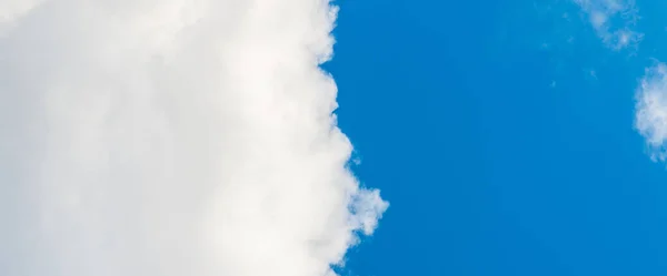Sky,clouds background.Beautiful blue sky with white cloud,panoramic banner,background,wallpaper.Copy space.