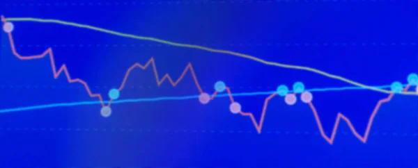 Abstract finance crisis curve blue background Investment, marketing concept.Blurred background.Crisis business finance curve stock concept.Banner.