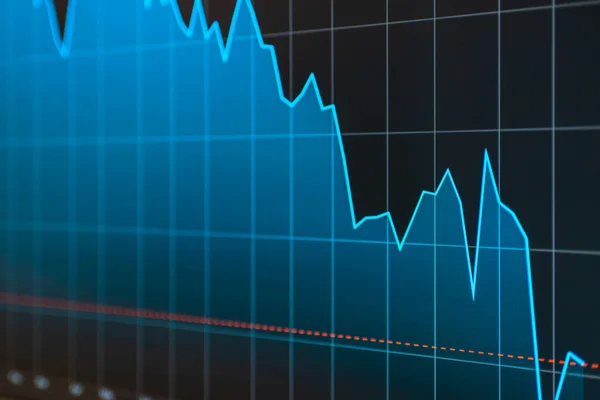 Daily Trading Prices Stock Market Graph Showing Screen Daily Investor — Stock Photo, Image