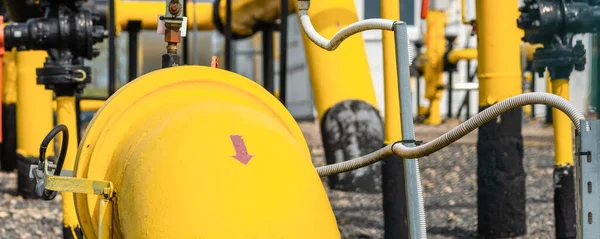 Banner Ventile Gasanlage Drucksicherheitsventil Selektiver Fokus Hintergrund Für Geschäfts Selektiver — Stockfoto