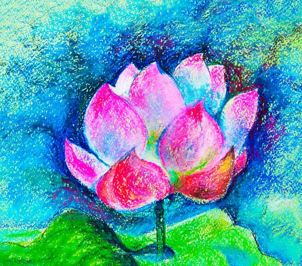 Różowy Lotos Lily Zielonej Niebieskiej Wodzie Pączek Pięknymi Płatkami Joga — Zdjęcie stockowe
