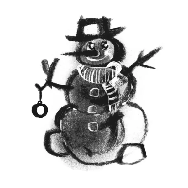 Nowman Una Bola Navidad Caricatura Emociones Cara Winter Printing Sublimación —  Fotos de Stock