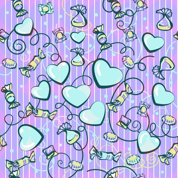 Набір Безшовних Орнаментів Черепиці Ретро Коробки Сердце Текстура Gift Wallpaper — стокове фото