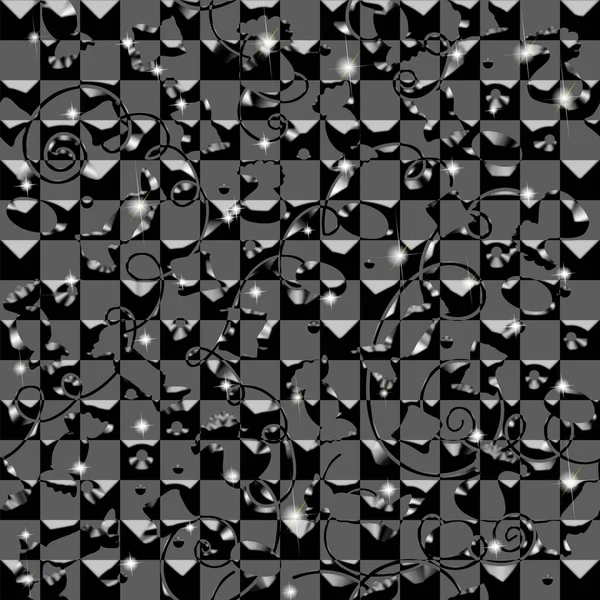 Textura Sem Costura Fundo Com Efeito Tridimensional Gráfico Contrastando Preto — Fotografia de Stock