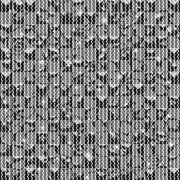 シームレスなテクスチャ 黒と白のデジタルパターン 粗編みや生地の背景 メランジュ糸のパターン テキスタイルの予約と印刷のために — ストック写真