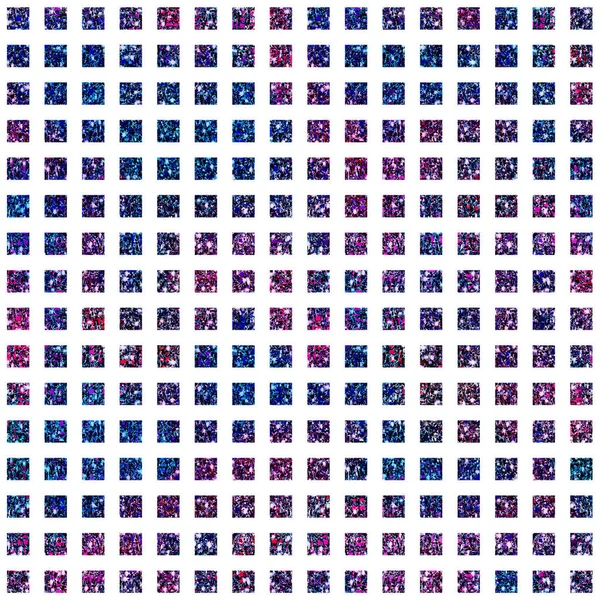 Бесшовный Цифровой Узор Нескольких Квадратов Цветные Геометрические Плитки Пиксельный Стиль — стоковое фото
