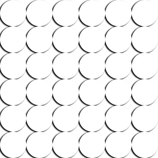 Achtergrond Naadloos Zwart Wit Abstractie Geometrische Vormen Cirkels Met Schaduwen — Stockfoto