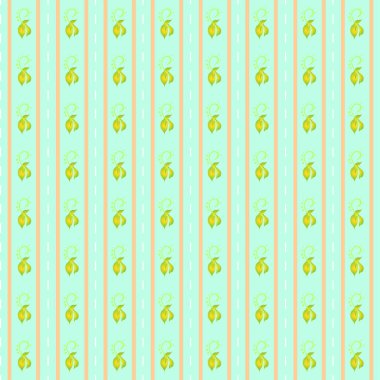 Kusursuz bir doku. Çizgili. Kırsal tarz, ilkellik, minimalizm. Sarı-yeşil gradyanı olan karalama çiçekleri. Çocuklar basit tekrarlayan çizimler. Albüm ve duvar kağıtları için..