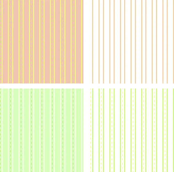Set Seamless Textures Stripes White Green Pink Blue Rustic Style — стоковый вектор