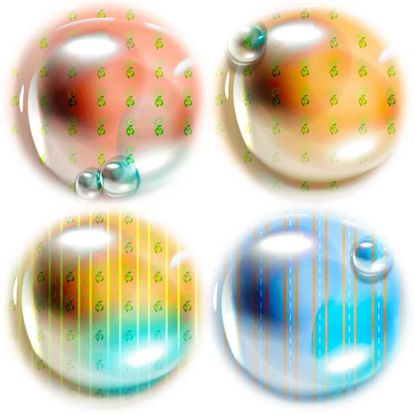Круглое Пятно Сублимация Брелка Ювелирных Изделий Drop Water Pattern Transparent — стоковое фото