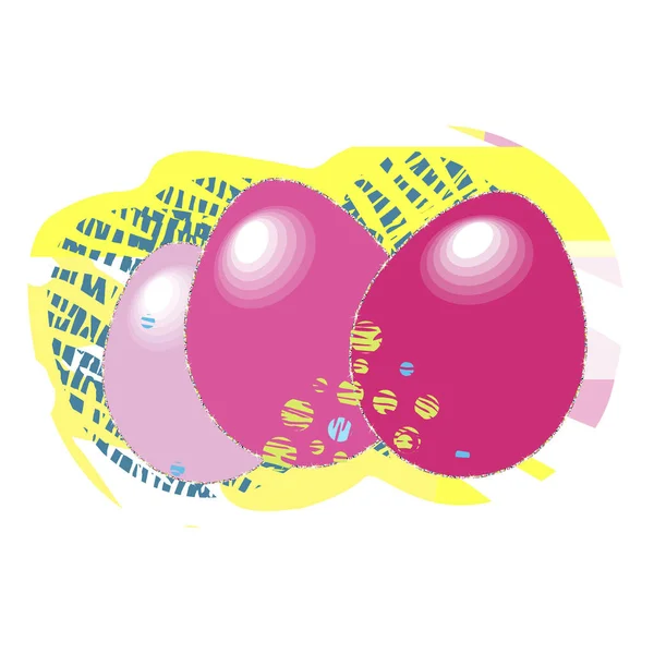 Adesivo Impressão Ovo Ovos Páscoa Ilustração Festiva Feliz Páscoa Tradição — Fotografia de Stock
