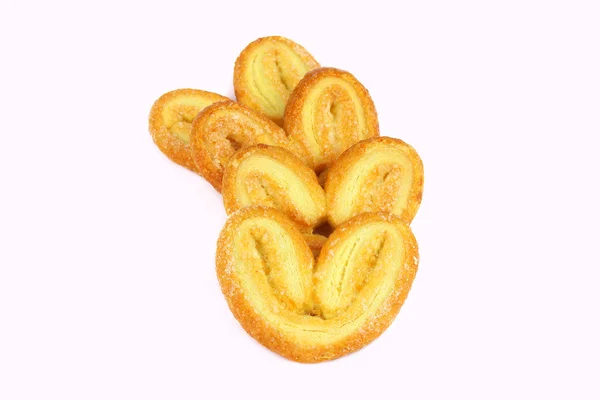 Palmiers. Elephant ear. Puff pastry cookie — Stock Photo, Image