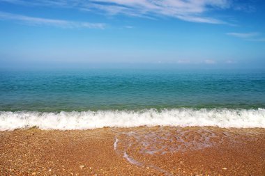 Deniz ve gökyüzü. plaj. Yaz peyzaj