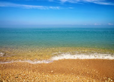 Deniz ve gökyüzü. plaj. Yaz peyzaj