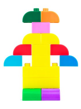 oyuncak robot oyuncak plastik renkli bloklardan yapılmış