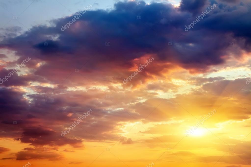 Beautiful Sunset Sky With Sun Sky Background Stock Photo Image By C Es0lex