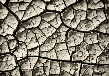 kırık kil toprak susuz yaz mevsimi 