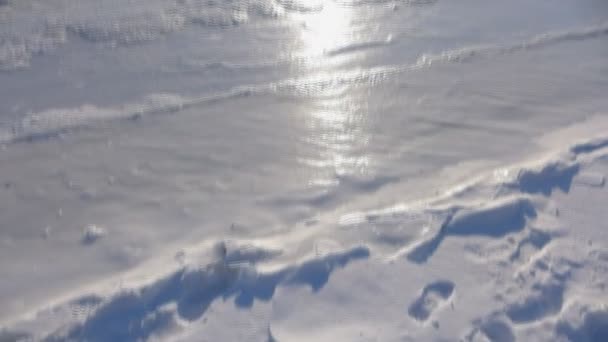 Лід на річці — стокове відео