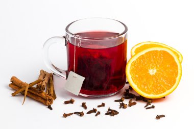 çay portakal ve tarçın ile