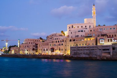 akşam Jaffa'nın güzel bir fotoğraf. İsrail.