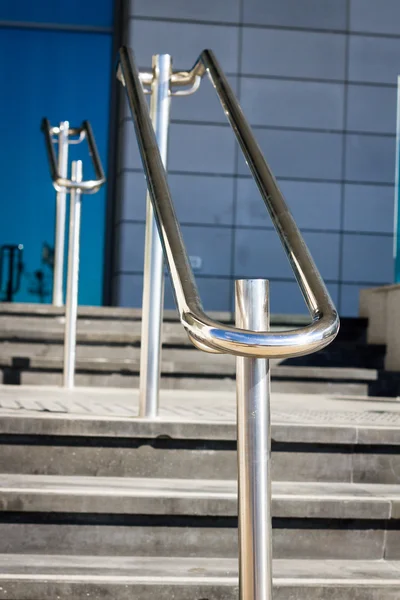 Beautiful stainless steel railings — Stock Photo, Image