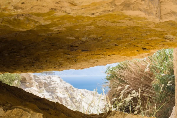 Berg med utsikt över döda havet — Stockfoto