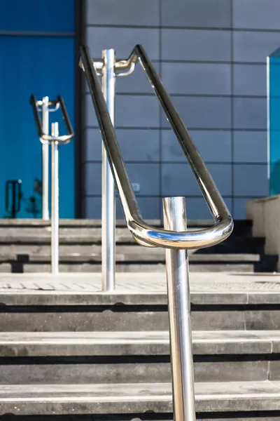 Stainless steel railings — Stock Photo, Image