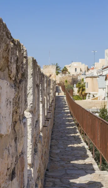 Muralla defensiva de la antigua Jerusalén santa  . —  Fotos de Stock