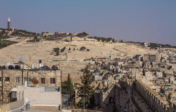 Uitzicht op de bezienswaardigheden van Jeruzalem . — Stockfoto