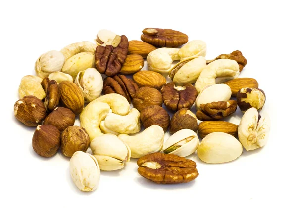 Heap of assorted nuts . — Stock Photo, Image
